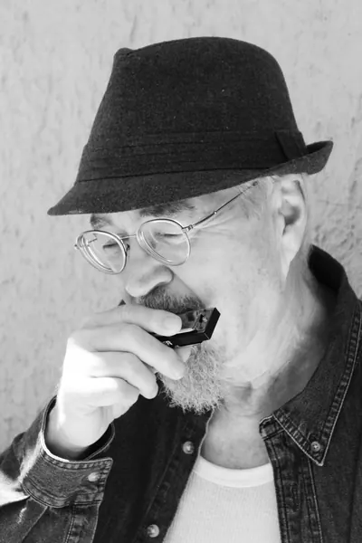 Black and white, harmonica